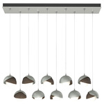 Brooklyn Linear Multi Light Pendant - Vintage Platinum / Bronze