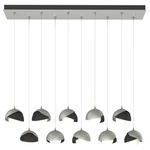 Brooklyn Linear Multi Light Pendant - Vintage Platinum / Black