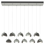 Brooklyn Linear Multi Light Pendant - Vintage Platinum / Natural Iron