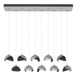 Brooklyn Linear Multi Light Pendant - Vintage Platinum / Black