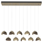 Brooklyn Linear Multi Light Pendant - Soft Gold / Bronze