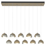 Brooklyn Linear Multi Light Pendant - Soft Gold / Sterling