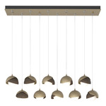 Brooklyn Linear Multi Light Pendant - Soft Gold / Bronze