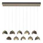 Brooklyn Linear Multi Light Pendant - Soft Gold / Oil Rubbed Bronze