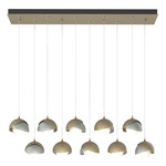 Brooklyn Linear Multi Light Pendant - Soft Gold / Vintage Platinum