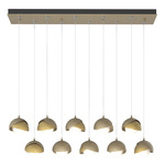 Brooklyn Linear Multi Light Pendant - Soft Gold / Modern Brass