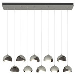 Brooklyn Linear Multi Light Pendant - Sterling / Oil Rubbed Bronze