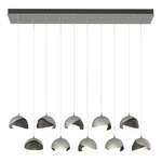 Brooklyn Linear Multi Light Pendant - Sterling / Oil Rubbed Bronze