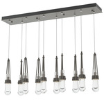 Link Linear Multi Light Pendant - Dark Smoke / Clear