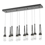 Link Linear Multi Light Pendant - Black / Clear