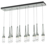 Link Linear Multi Light Pendant - Vintage Platinum / Clear