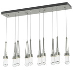 Link Linear Multi Light Pendant - Sterling / Clear