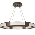 Aura Glass Pendant - Bronze / Frosted