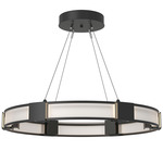 Aura Glass Pendant - Black / Frosted