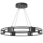 Aura Glass Pendant - Black / Seeded Clear