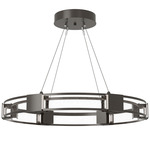 Aura Glass Pendant - Oil Rubbed Bronze / Seeded Clear