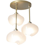 Ume Hanging Semi Flush Ceiling Light - Soft Gold / Frosted