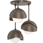 Brooklyn Double Multi Semi Flush Light - Bronze / Bronze