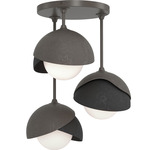 Brooklyn Double Multi Semi Flush Light - Dark Smoke / Black