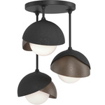 Brooklyn Double Multi Semi Flush Light - Black / Bronze