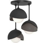 Brooklyn Double Multi Semi Flush Light - Black / Dark Smoke