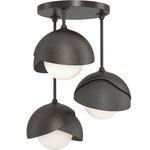 Brooklyn Double Multi Semi Flush Light - Oil Rubbed Bronze / Natural Iron