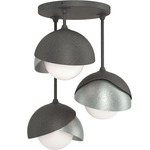 Brooklyn Double Multi Semi Flush Light - Natural Iron / Vintage Platinum