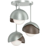 Brooklyn Double Multi Semi Flush Light - Vintage Platinum / Bronze