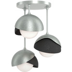 Brooklyn Double Multi Semi Flush Light - Vintage Platinum / Black