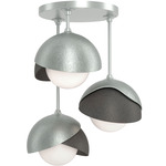 Brooklyn Double Multi Semi Flush Light - Vintage Platinum / Natural Iron