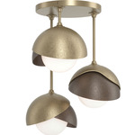 Brooklyn Double Multi Semi Flush Light - Soft Gold / Bronze