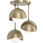 Brooklyn Double Multi Semi Flush Light - Soft Gold / Soft Gold