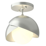 Brooklyn Double Shade Semi Flush Light - Vintage Platinum / Vintage Platinum