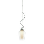 Flora Down Light Pendant - Vintage Platinum / Opal and Seeded
