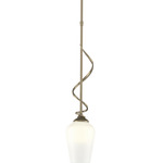 Flora Down Light Pendant - Soft Gold / Opal