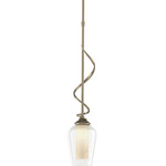 Flora Down Light Pendant - Soft Gold / Opal and Seeded