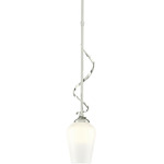 Flora Down Light Pendant - Sterling / Opal