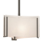 Exos Delta Mini Pendant - Dark Smoke / White Art