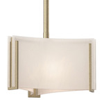 Exos Delta Mini Pendant - Soft Gold / White Art