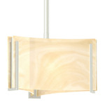 Exos Delta Mini Pendant - Sterling / Amber