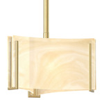 Exos Delta Mini Pendant - Modern Brass / Amber