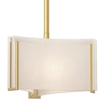 Exos Delta Mini Pendant - Modern Brass / White Art