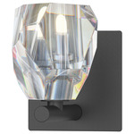 Gatsby Wall Sconce - Black / Crystal