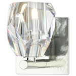 Gatsby Wall Sconce - Sterling / Crystal