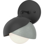 Brooklyn Double Shade Wall Sconce - Black / Vintage Platinum