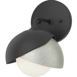Brooklyn Double Shade Wall Sconce - Black / Sterling