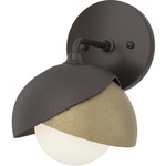 Brooklyn Double Shade Wall Sconce - Oil Rubbed Bronze / Soft Gold