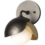 Brooklyn Double Shade Wall Sconce - Oil Rubbed Bronze / Modern Brass