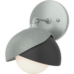 Brooklyn Double Shade Wall Sconce - Vintage Platinum / Black