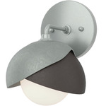 Brooklyn Double Shade Wall Sconce - Vintage Platinum / Oil Rubbed Bronze